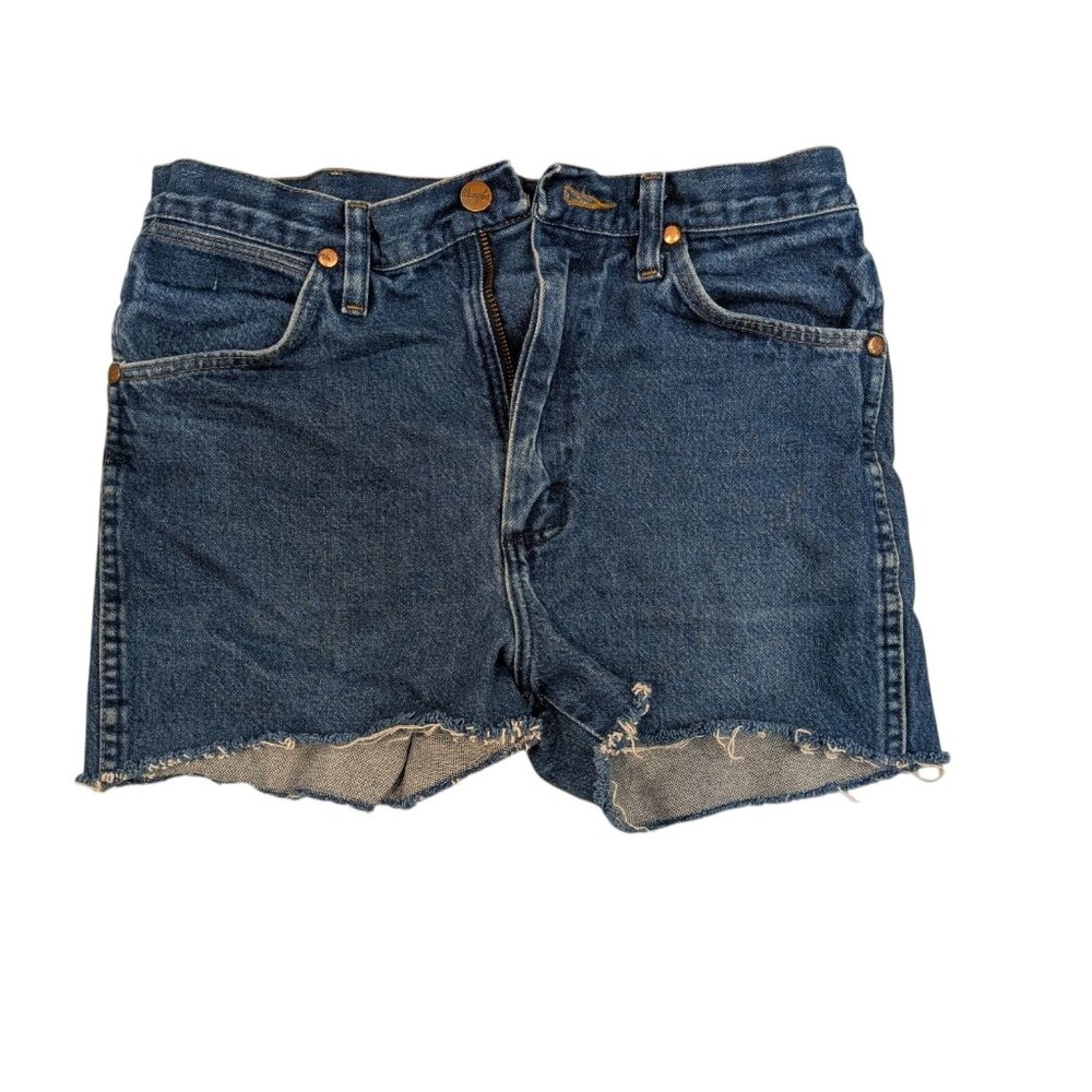Reformation X Wrangler W's Denim Cutoff Frayed Shorts 28" Distressed Y2K Raw Hem